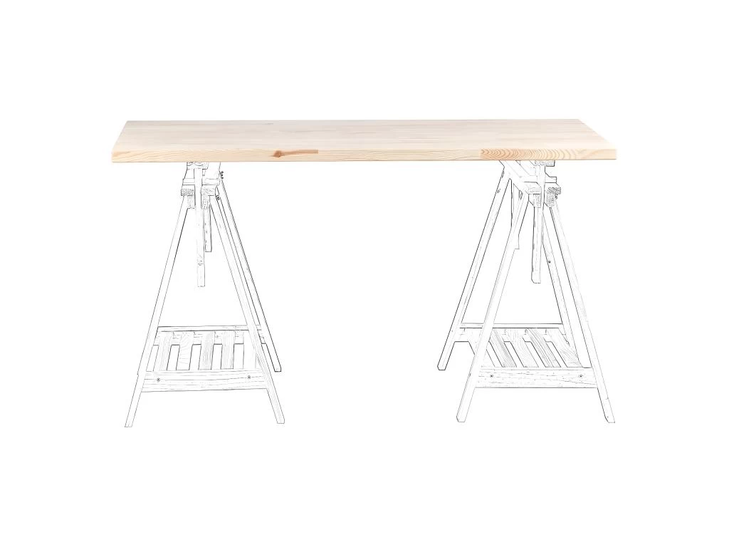 Plateau De Table / Bureau En Pin 140cm MERIBEL 4 Plateau De Table / Bureau En Pin 140cm MERIBEL – Image 2