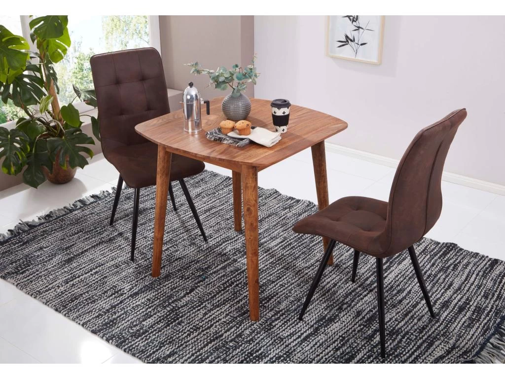 Table De Salle à Manger Bois Massif Table De Cuisine Sheesham Petit 7 Table De Salle à Manger Bois Massif Table De Cuisine Sheesham Petit – Image 5