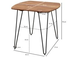 Table De Salle à Manger Table à Manger Avec Pieds En Métal Table En Bois Massif Table En Bois 11 Table De Salle à Manger Table à Manger Avec Pieds En Métal Table En Bois Massif Table En Bois -Magasin de meubles de restaurant table a manger 22260115