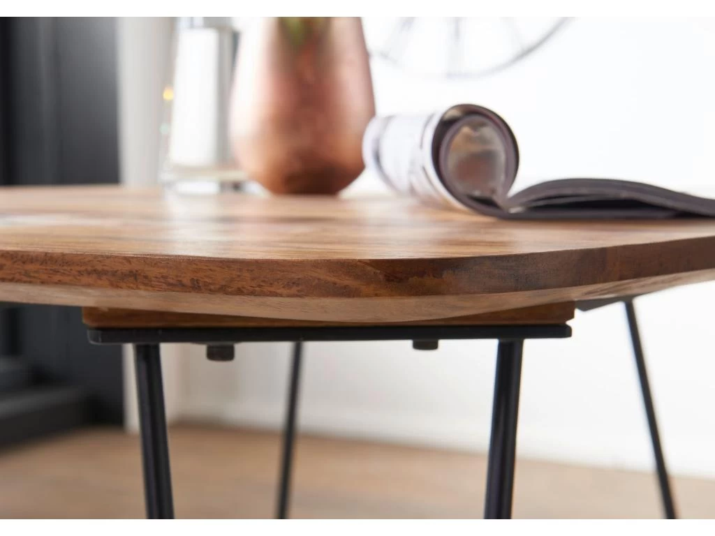 Table De Salle à Manger Table à Manger Avec Pieds En Métal Table En Bois Massif Table En Bois 8 Table De Salle à Manger Table à Manger Avec Pieds En Métal Table En Bois Massif Table En Bois – Image 6