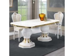 Table De Repas Ovale Avec Allonge - ADELE - Table De Repas : L 185/230 X L 105 X H 75 Cm