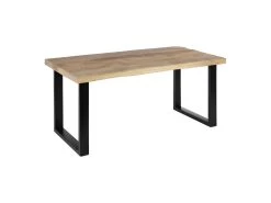 Table De Repas Rectangulaire Bois Brut/Noir - VALENI