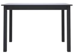 Table De Salle à Manger Noir 114x71x75 Cm Bois D'hévéa Massif -Magasin de meubles de restaurant table a manger 22566487