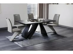 Table à Manger Design Extensible 160-240 X 90 X 76 Cm - Noir Mat -Magasin de meubles de restaurant table a manger 22731499