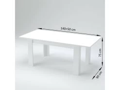 Table à Rallonge Dkofle, Console Extensible Jusqu'à 10 Places, Console Extensible 100% Made In Italy, 140/190x90h75 Cm, Orme Nacré -Magasin de meubles de restaurant table a manger 22859105