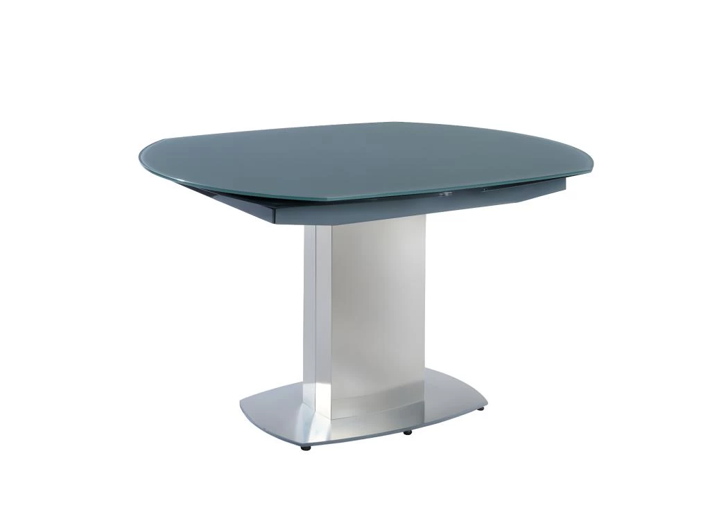 Table à Manger Extensible TALICIA - Verre Trempé & Métal - 6 à 8 Couverts - Coloris Gris 12 Table à Manger Extensible TALICIA - Verre Trempé & Métal - 6 à 8 Couverts - Coloris Gris – Image 10