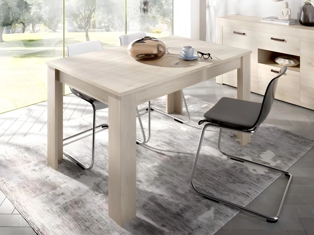 Table à Manger Extensible BALKIS - Coloris : Chêne 7 Table à Manger Extensible BALKIS - Coloris : Chêne – Image 5