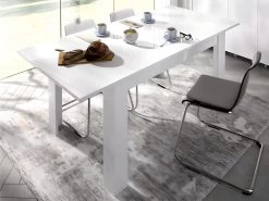 Table à Manger Extensible BALKIS - Coloris : Blanc
