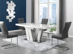 Table à Manger Extensible NOAMI II - 6 à 8 Couverts - MDF Laqué Gris Et Blanc 19 Table à Manger Extensible NOAMI II - 6 à 8 Couverts - MDF Laqué Gris Et Blanc -Magasin de meubles de restaurant table a manger 396925