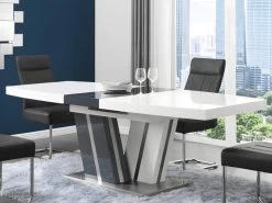 Table à Manger Extensible NOAMI II - 6 à 8 Couverts - MDF Laqué Gris Et Blanc 14 Table à Manger Extensible NOAMI II - 6 à 8 Couverts - MDF Laqué Gris Et Blanc -Magasin de meubles de restaurant table a manger 397767