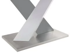 Table à Manger SALVA - 6 Couverts - MDF Laqué - Blanc Et Anthracite -Magasin de meubles de restaurant table a manger 493039