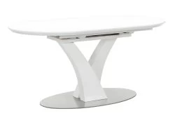 Table à Manger Extensible - 6 à 8 Couverts - MDF Et Métal Inoxydable - Blanc Laqué - TALARA 16 Table à Manger Extensible - 6 à 8 Couverts - MDF Et Métal Inoxydable - Blanc Laqué - TALARA -Magasin de meubles de restaurant table a manger 496769