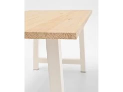 Table à Manger Nina Naturelle Et Blanche 140x80cm -Magasin de meubles de restaurant table a manger 8939905