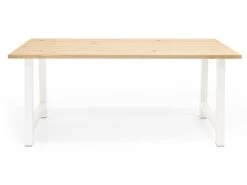 Table à Manger Nina Naturelle Et Blanche 140x80cm -Magasin de meubles de restaurant table a manger 8939913