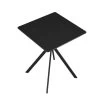 Table Salle à Manger Cuisine Pour 2 Personnes MDF Et Métal 60 Cm X 60 Cm Noir 03_0004116