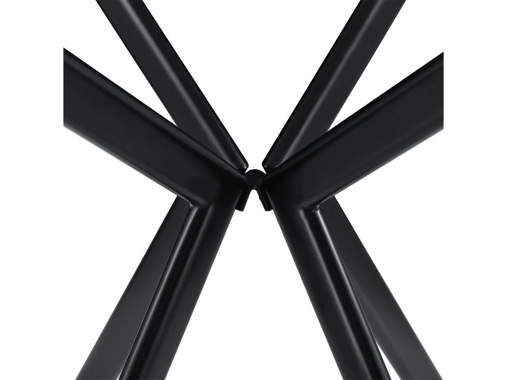 Table Salle à Manger Cuisine Pour 2 Personnes MDF Et Métal 60 Cm X 60 Cm Noir 03_0004116 6 Table Salle à Manger Cuisine Pour 2 Personnes MDF Et Métal 60 Cm X 60 Cm Noir 03_0004116 – Image 4