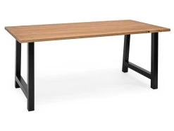 Table à Manger Nina Chêne Foncé Et Noir 180x80cm