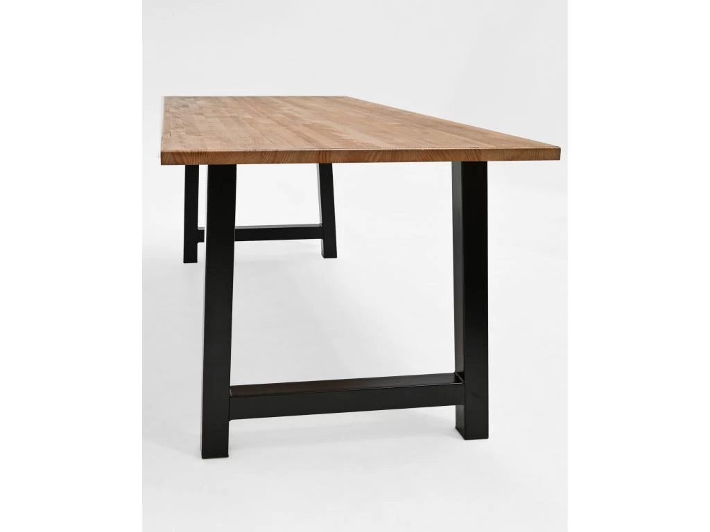 Table à Manger Nina Chêne Foncé Et Noir 180x80cm 7 Table à Manger Nina Chêne Foncé Et Noir 180x80cm – Image 5