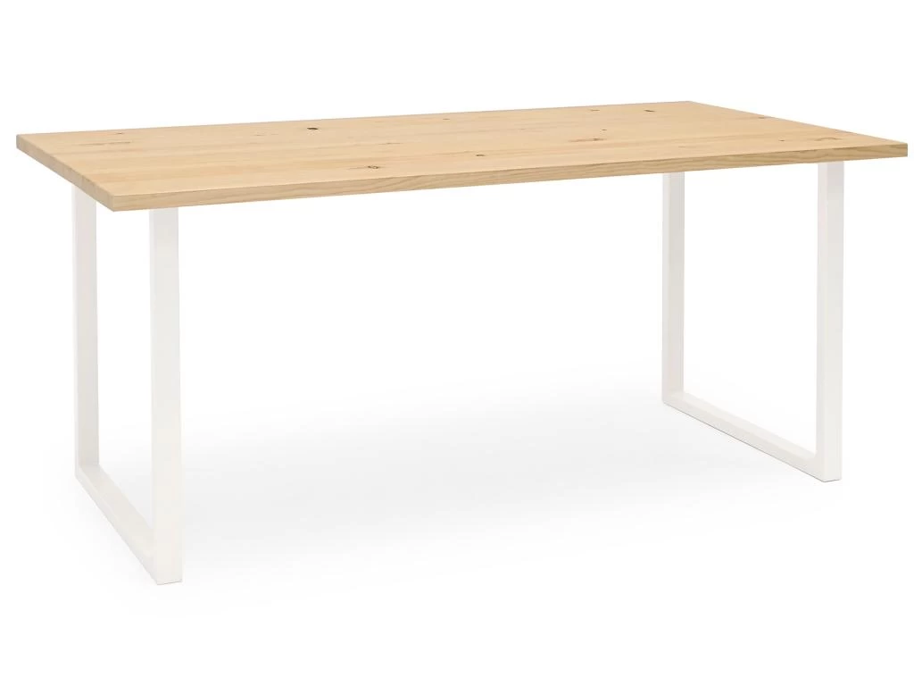 Table à Manger Zocco Naturelle Et Blanche 140x80cm 3 Table à Manger Zocco Naturelle Et Blanche 140x80cm