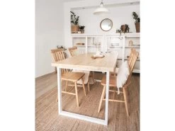 Table à Manger Zocco Naturelle Et Blanche 140x80cm 13 Table à Manger Zocco Naturelle Et Blanche 140x80cm -Magasin de meubles de restaurant table a manger 8943287