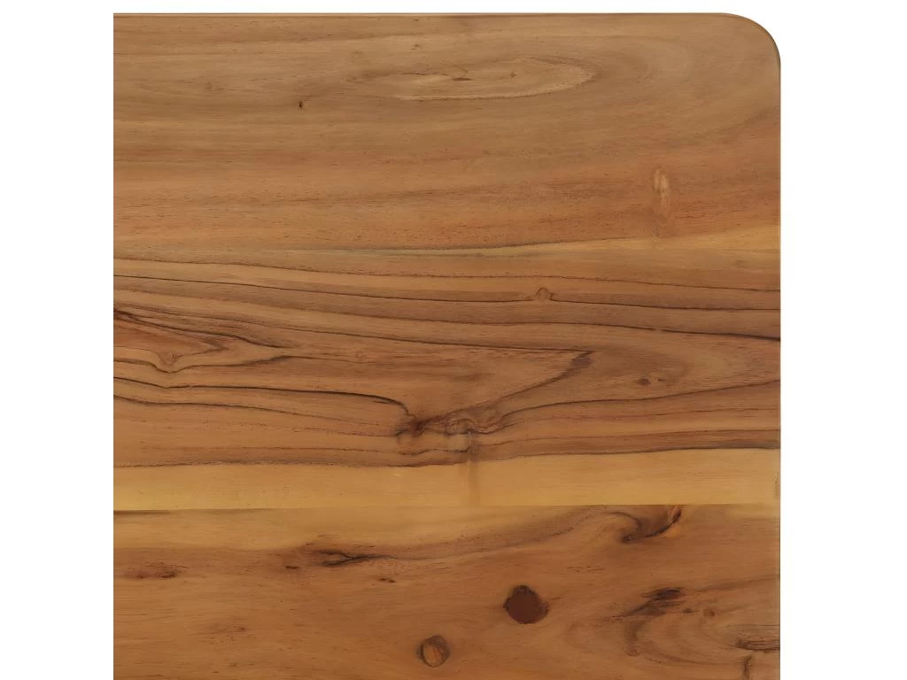 Table De Salon Salle à Manger Design Bois D'acacia Et Acier 75 Cm 0902308 5 Table De Salon Salle à Manger Design Bois D'acacia Et Acier 75 Cm 0902308 – Image 3