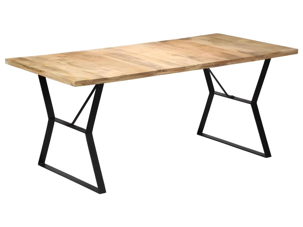 Table De Salon Salle à Manger Design 180 Cm Bois De Manguier Massif 0902284 3 Table De Salon Salle à Manger Design 180 Cm Bois De Manguier Massif 0902284