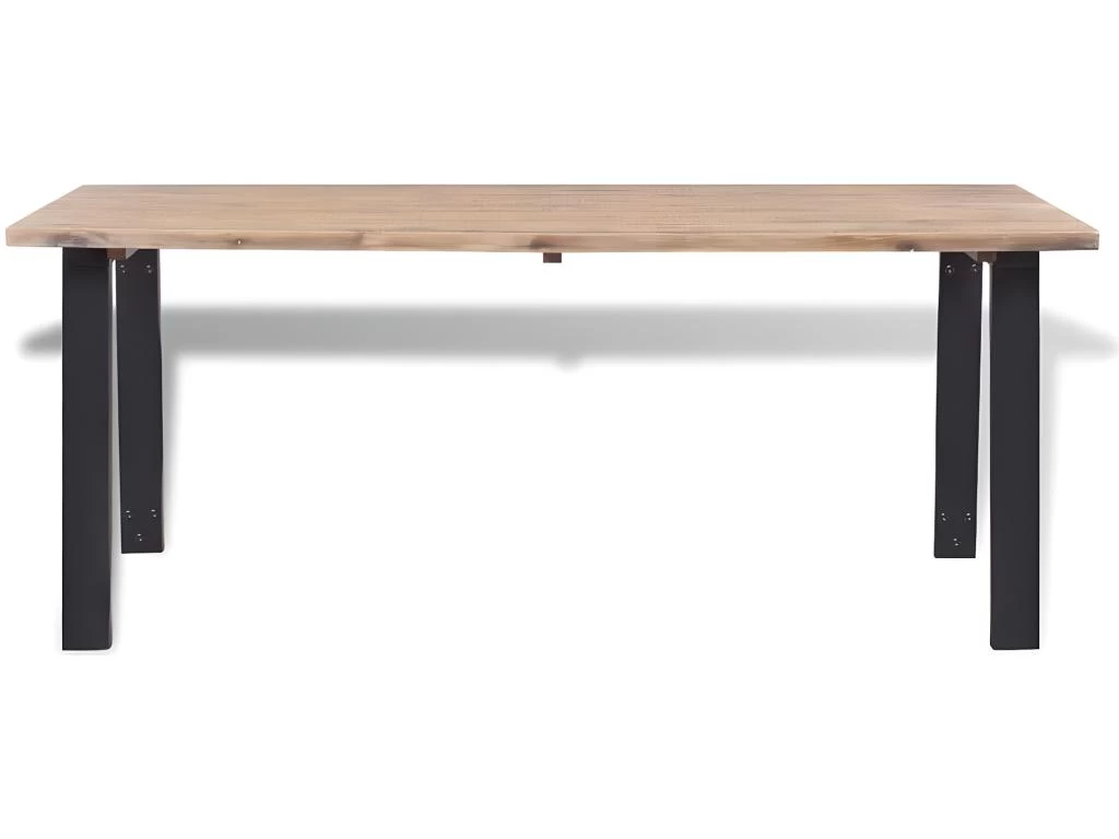 Table De Salon Salle à Manger Design 170 X 90 Cm Bois D'acacia Massif 0902162 4 Table De Salon Salle à Manger Design 170 X 90 Cm Bois D'acacia Massif 0902162 – Image 2