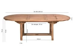 Table à Manger En Bois De Teck Pérou -Magasin de meubles de restaurant table a manger 8944119