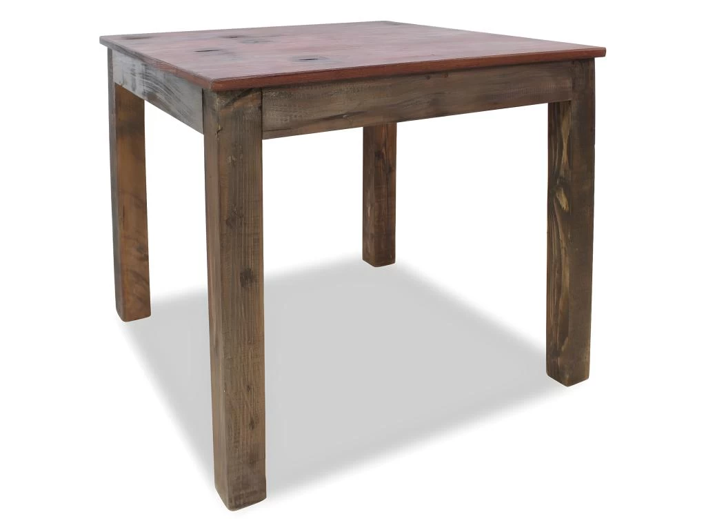 Table De Salon Salle à Manger Design Bois De Récupération Massif 82x80x76 Cm 0902189 4 Table De Salon Salle à Manger Design Bois De Récupération Massif 82x80x76 Cm 0902189 – Image 2