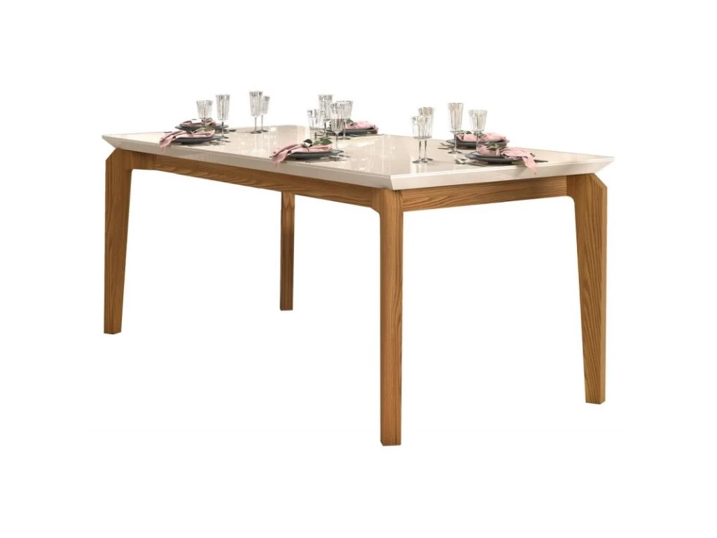 Table à Manger 6 Personnes Chêne Et Blanc 3 Table à Manger 6 Personnes Chêne Et Blanc