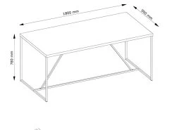Table Devine 180 Cm 8 Personnes - Naturel -Magasin de meubles de restaurant table a manger 8944435