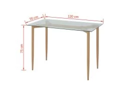 Table De Salon Salle à Manger Design 120 Cm Marron 0902130 9 Table De Salon Salle à Manger Design 120 Cm Marron 0902130 -Magasin de meubles de restaurant table a manger 8944527