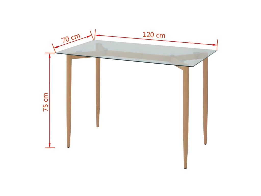 Table De Salon Salle à Manger Design 120 Cm Marron 0902130 6 Table De Salon Salle à Manger Design 120 Cm Marron 0902130 – Image 4