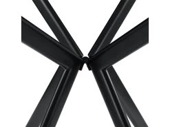 Table Salle à Manger Cuisine Pour 2 Personnes MDF Et Métal 60 Cm X 60 Cm Blanc 03_0004115 -Magasin de meubles de restaurant table a manger 8944677