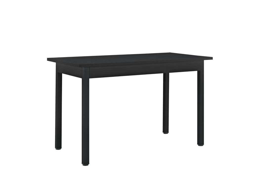 Table De Salle à Manger Table à Manger Table De Cuisine Bureau MDF Placage Acier 120 X 60 X 75 Cm Noir 03_0004295 3 Table De Salle à Manger Table à Manger Table De Cuisine Bureau MDF Placage Acier 120 X 60 X 75 Cm Noir 03_0004295
