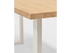 Table à Manger Zocco Naturelle Et Blanche 200x80cm -Magasin de meubles de restaurant table a manger 8944697