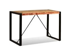 Table De Salon Salle à Manger Design Bois De Récupération Massif 120 Cm 0902181 -Magasin de meubles de restaurant table a manger 8944883