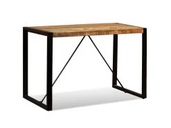 Table De Salon Salle à Manger Design Bois De Récupération Massif 120 Cm 0902181 -Magasin de meubles de restaurant table a manger 8944885