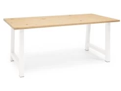 Table à Manger Nina Naturelle Et Blanche 180x80cm