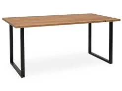 Table à Manger Zocco Chêne Foncé Et Noir 120x80cm