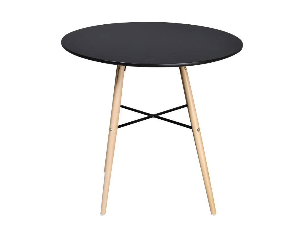 Table De Salon Salle à Manger Dîner Design Ronde Mdf Noir 0902241 4 Table De Salon Salle à Manger Dîner Design Ronde Mdf Noir 0902241 – Image 2