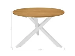 Table De Salon Salle à Manger Design Blanc 120 Cm MDF 0902299 -Magasin de meubles de restaurant table a manger 8945301