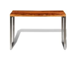 Table De Salon Salle à Manger Design Et Pieds En Acier Bois Massif De Sesham 0902223 -Magasin de meubles de restaurant table a manger 8945541