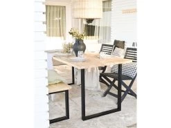 Table à Manger Zocco Naturelle Et Noir 200x80cm 12 Table à Manger Zocco Naturelle Et Noir 200x80cm -Magasin de meubles de restaurant table a manger 8945799