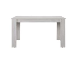 Table De Salle à Manger Bureau Robuste 140 Cm Couleur Chêne Blanc 03_0004252