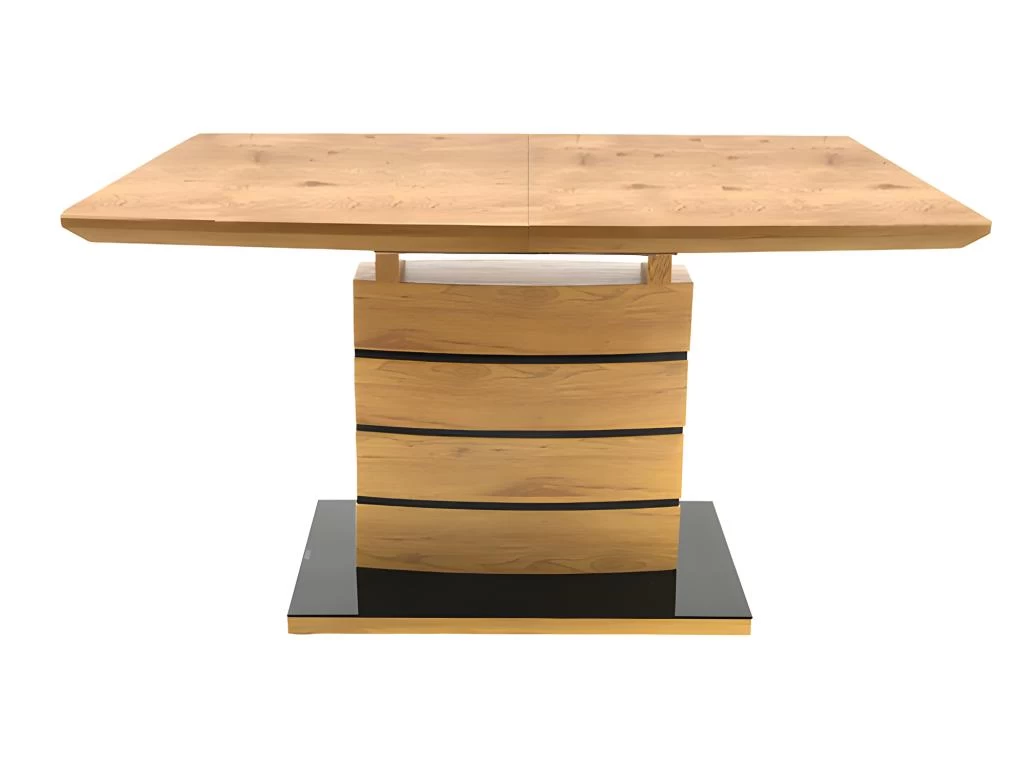 Table De Repas Extensible 140/180 Cm Décor Chêne Artisan - LEANDRE 5 Table De Repas Extensible 140/180 Cm Décor Chêne Artisan - LEANDRE – Image 3