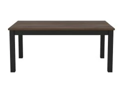 Table 6 Personnes Pour Pour Salle à Manger Collection DARWIN. Plateau Chêne Foncé. Pieds Noirs