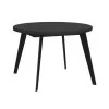 Table Ronde Extensible 110/155 Cm Plateau Noir - Pieds Métal - VANESSA 1 Table Ronde Extensible 110/155 Cm Plateau Noir - Pieds Métal - VANESSA -Magasin de meubles de restaurant table a manger 9177553