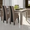 Table De Salle à Manger LINA 180cm. Coloris CAPPUCCINO Et Blanc Crème. Idéal Pour Votre Salle à Manger.