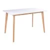 GRAM - Table Repas 120x70cm Naturelle Et Blanche -Magasin de meubles de restaurant table a manger 9537261